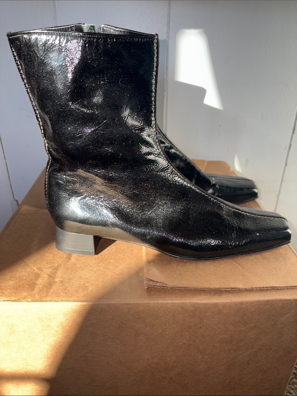 Casual Corner Patent Leather Mid-Calf Boots size 8M